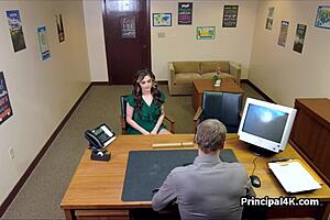 Hot Housewife Seduces Handsome Principal in Steamy Office Encounter