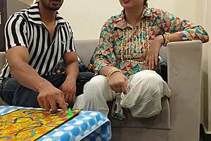 Jija sali game turns into intense sex with Hindi audio