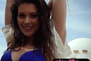 Big Ass Petite Czech Milf Strips Out Of Blue Lingerie Outdoor