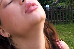 gigantic tits on display outdoors!