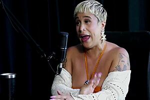 just joana in sheer red enjoys foot worship