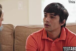 Big boobs milf stepmom motivates her horny teen 18+ stepson to get a job 😏