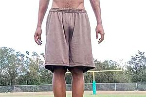 Is it good when uncle teaches pretty athletic cute black mature woman a homemade workout with father in law?