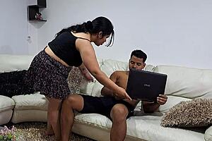 Horny bitch loves sucking my cock deep