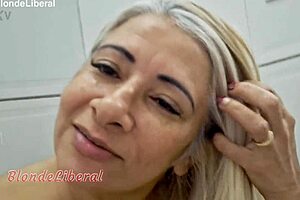 Hot Latina Slut Pisses in Bathroom for Fans!