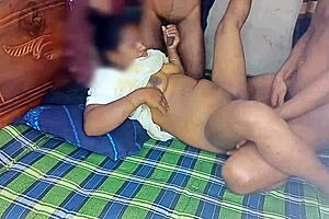 Newly married Bangladeshi man fucked his step sister hard in village