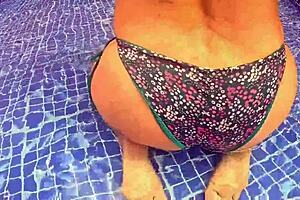 big ass in pink thong rides my cock