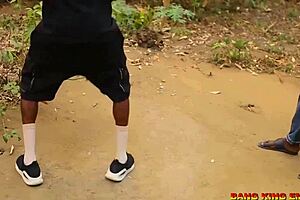 Ebony BBW Cloe's Wet Pussy Bangs Step Mom in Splashing Bathroom. Enjoy the Intense Action.