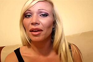 Blondie Milf Rides Black Cock in High Heels