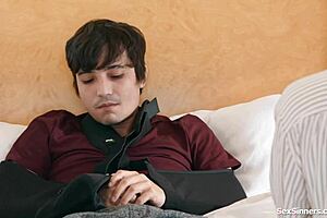 old asian teacher gives teen student a handjob in hardcore interracial blowjob scene