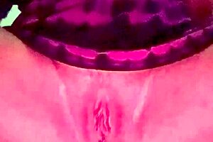 a skinny blonde flashes her big tight pussy in a homemade video