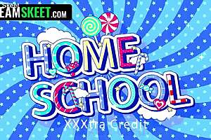 Stepmother teaches anatomy to horny group in private