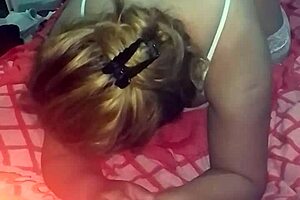 I grabbed the front with my cell phone as I fucked this sexy blonde in lingerie.