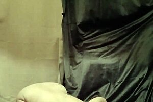 Slave in human urinal setup with buttplug