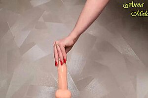 Hot Milf In Red Fishnets Rides Big Black Cock With Dildo