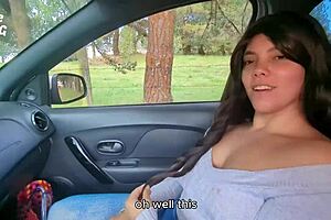 couldnt wait 5 minutes to fuck big ass stranger in public car