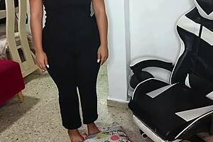 Cougar Cheats At Home With Young 18+ Step-Nephew In Bent Over Doggy Rimjob