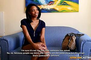 Tall skinny ebony model fulfills every naughty request with ease