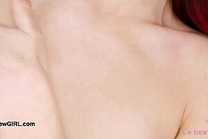 Red-haired model reveals her body during casting interview 😏.