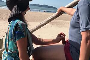 Milf teases stranger then gets ass fucked publicly 😏