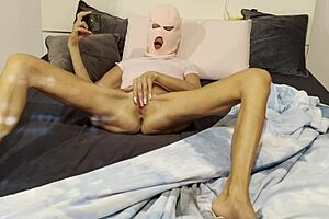 In a typical morning, she watches porn while masturbating and orgasms to the girl on screen.