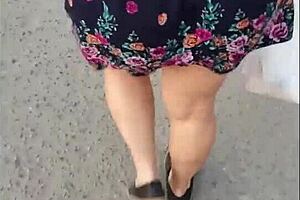 I fuck mature fat-ass whore anal on street