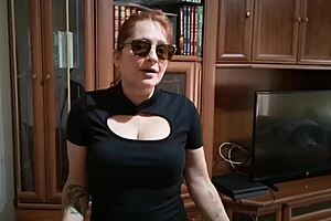 Mature ladies in glasses dance and fuck in various positions for their job.