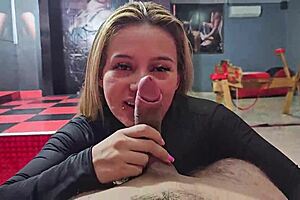 blonde brothel owner wants to try my dick