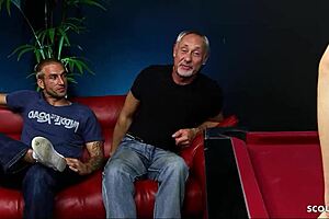 black-haired milf jasmine lau lured into mmf threesome by old and young studs