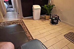 Asian Stepmom Rei Sky Catches Danny Dirt Gooning