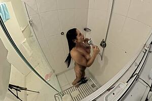 fucking hot girlfriend in the bathroom turns intimate