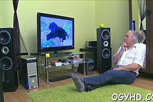 hey, watch this hot j babe get slammed by an old dude!