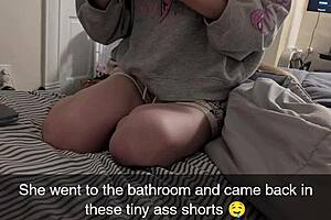 Cheating College Girlfriend Fucked On Snapchat To Pay Debt - Cucked And Cummed On
