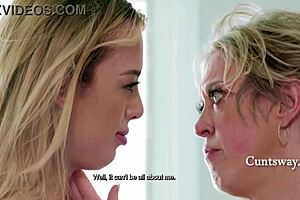 Busty Step Mom Introduces Step Daughter To Camming Cuntsway With Scissoring And Squirting