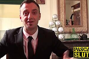 Babe with big boobs lets maledom treat her like slave