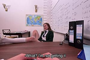 that skinny student paid for her theft with her virginity to the teacher.