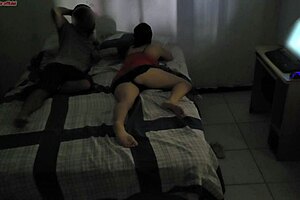 fat curvy stepmom shares bed with stepson after room renovation