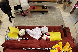 i hot wife recieving delivery man fuck me on sofa