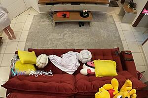 i hot wife recieving delivery man fuck me on sofa