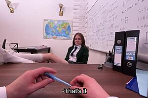 that skinny student paid for her theft with her virginity to the teacher.