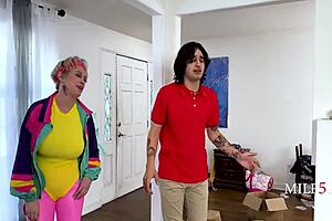 Asian Milf With Big Ass And Tits Sucks And Fucks Young Man's Hard Cock In Intense Session