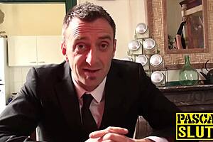 Babe with big boobs lets maledom treat her like slave