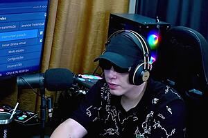 Belinha Baracho seduces host with sensual kisses and grabs his dick