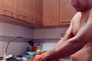 Best Fuck With Stepmother In Kitchen, Big Clit And Creampie