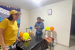 real homemade threesome with two women and a man