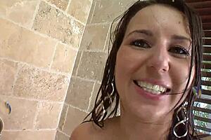 hot milf with big tits and wet pussy gets clothes ripped in homemade scene