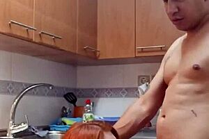 Best Fuck With Stepmother In Kitchen, Big Clit And Creampie