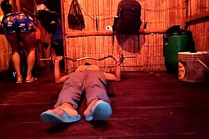 Mother-In-Law Rides Cock To Prove Virginity While Flexing Muscles In Homemade Tape.