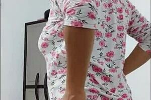 Milf In Lingerie Dances, Showing Her Beautiful Ass And Big Nipples