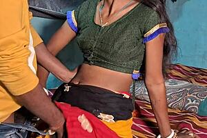 hot bhabhi fucked in saree in room, close up deepthroat